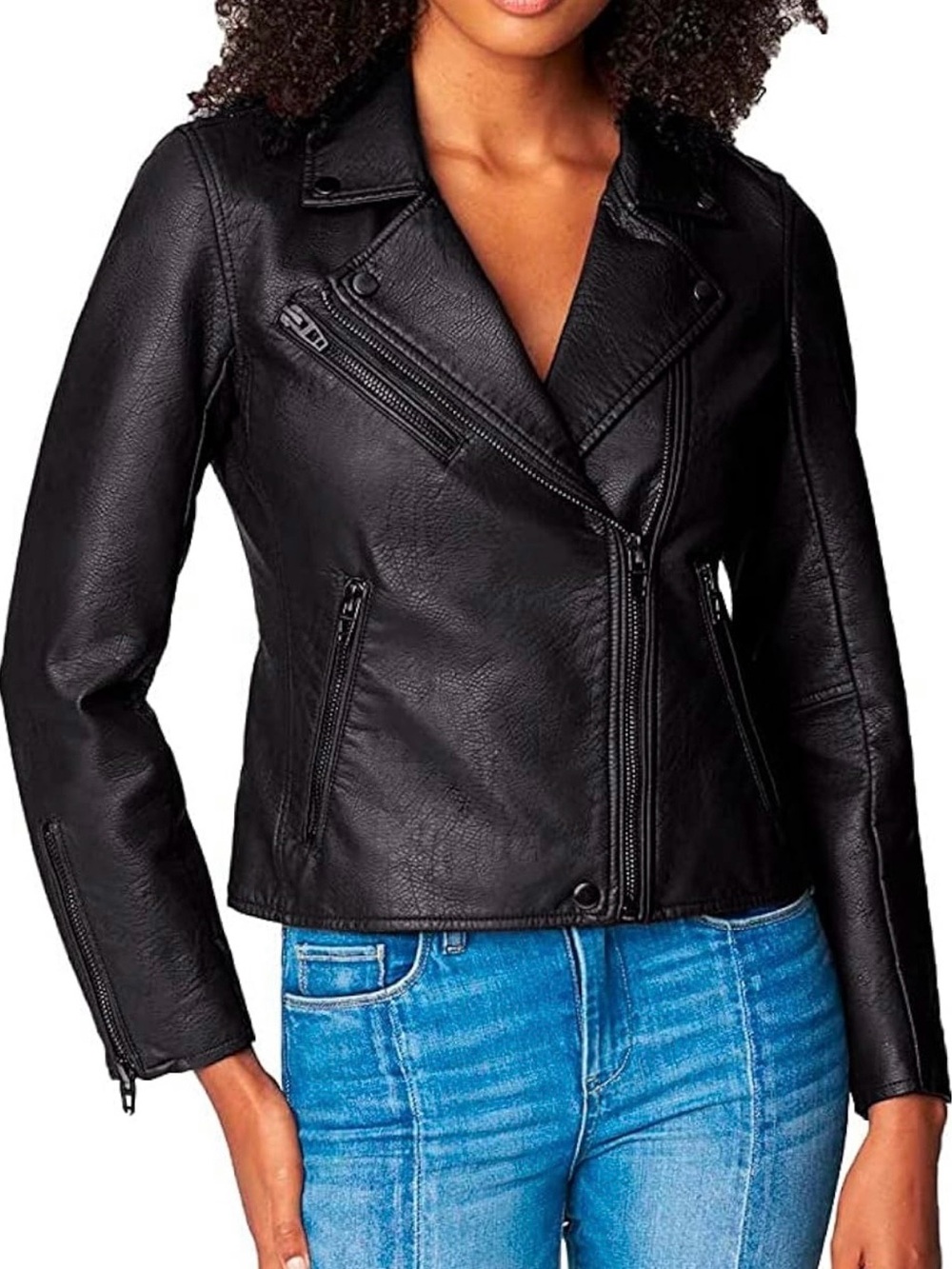 BLANKNYC FAUX LEATHER MOTO JACKET